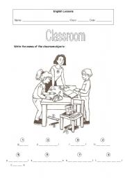 English worksheet: Classroom