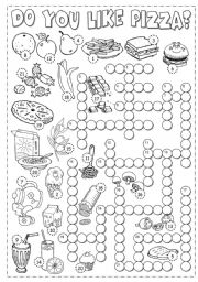 English Worksheet: Food Crossword