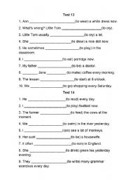 English Worksheet: Grammar tests