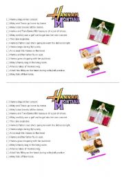 English worksheet: Hanna Montana The Movie