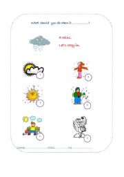 English worksheet: weather