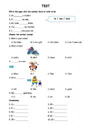 English Worksheet: Kid grammar test