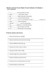 English Worksheet: Grammar Practice