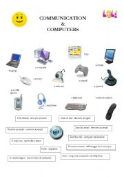English Worksheet: Communication and computers