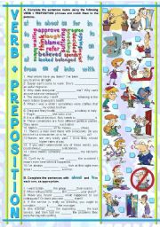 English Worksheet: VERB + PREPOSITION