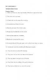 English Worksheet: PET EXERCISES 5