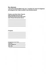 English worksheet: wrting description