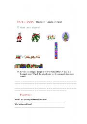 English worksheet: Futurama Merry Christmas
