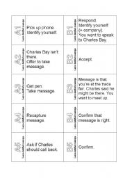 The Ultimate Telephoning Challenge - Cards - Phone Calls (Leave Detailed Message) Business English Role Play Cards