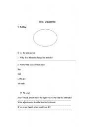 English Worksheet: Mrs. Doubtfire