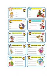 English Worksheet: Christmas awards