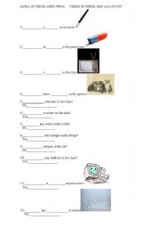 English worksheet: there is -are --how much-many with countable and uncountable nouns