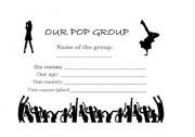 English worksheet: Our pop group