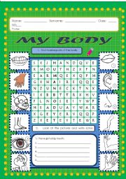 English Worksheet: The Human Body