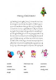 English Worksheet: Christmas wordsearch