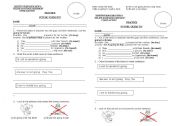 English Worksheet: evaluation 