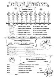 English Worksheet: Ordinal Numbers