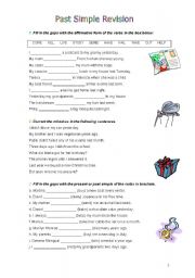 English Worksheet: PAST SIMPLE REVISION