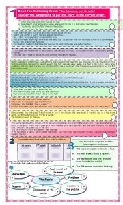 English Worksheet: Reading comprehension (Fable): The fisherman and his wife. Expressing wishes. Want +noun /infinitive  to** Would +noun /infinitve to ** Adjectives + KEY