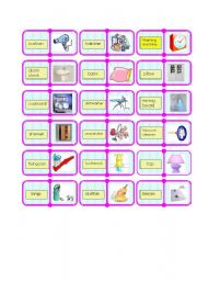 English Worksheet: furniture domino 2/2