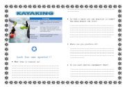 English Worksheet: Kayaking-sport