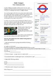 English Worksheet: Public Transport