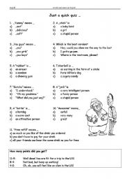 English Worksheet: American English Quiz