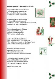I Believe in Father Christmas - by  Greg Lake - Song and Discussion Activity 