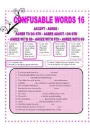 English Worksheet: CONFUSABLW WORDS 16