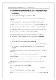 English Worksheet: passive voice transformations