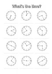 English Worksheet: Whats the time? 6