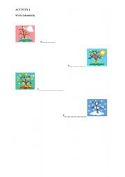 English Worksheet: Activity 1 for Months
