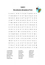 English Worksheet: Woodlands Adventure Park Puzzles