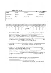 English worksheet: Describing Non-Economic Trends