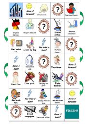 English Worksheet: PRESENT SIMPLE ACTIVE BOARD GAME !!