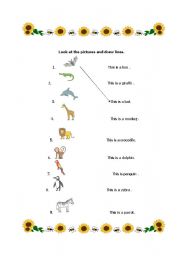 English worksheet: Animals