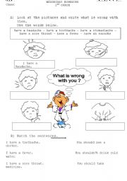 English Worksheet: illness