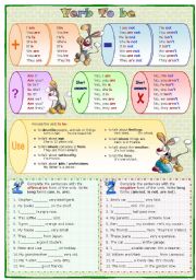 English Worksheet: Verb To be: Present