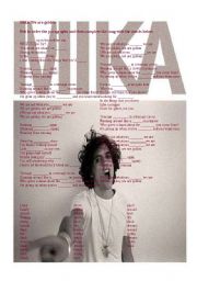 English Worksheet: Mika: We are golden