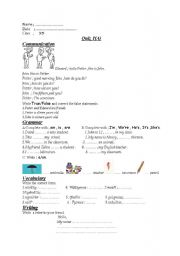 English Worksheet: Quiz for beginners