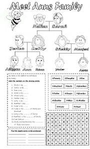 English Worksheet: MEET ANNS FAMILY