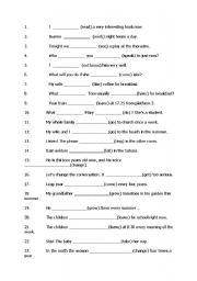 English Worksheet: s. present tense