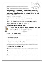 English Worksheet: A (H1N1)