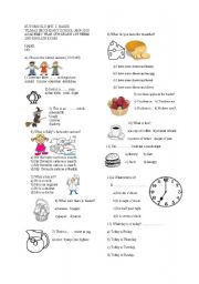 English Worksheet: my english 2nd exam 6th grade