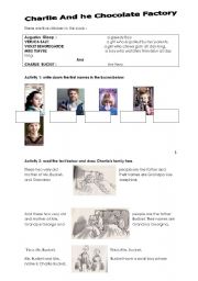 English Worksheet: Charlie and the chocolate factory, part 1