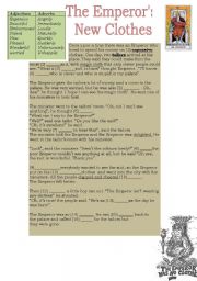English Worksheet: The Emperors New Clothes