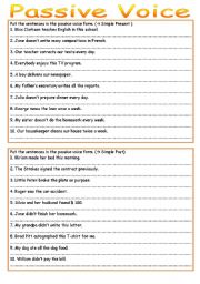 English Worksheet: Passive Voice