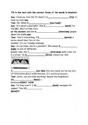 English Worksheet: present continuous