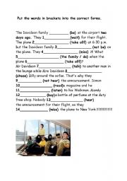 English worksheet: Busy family:)