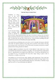 English Worksheet: The History of Christmas part one